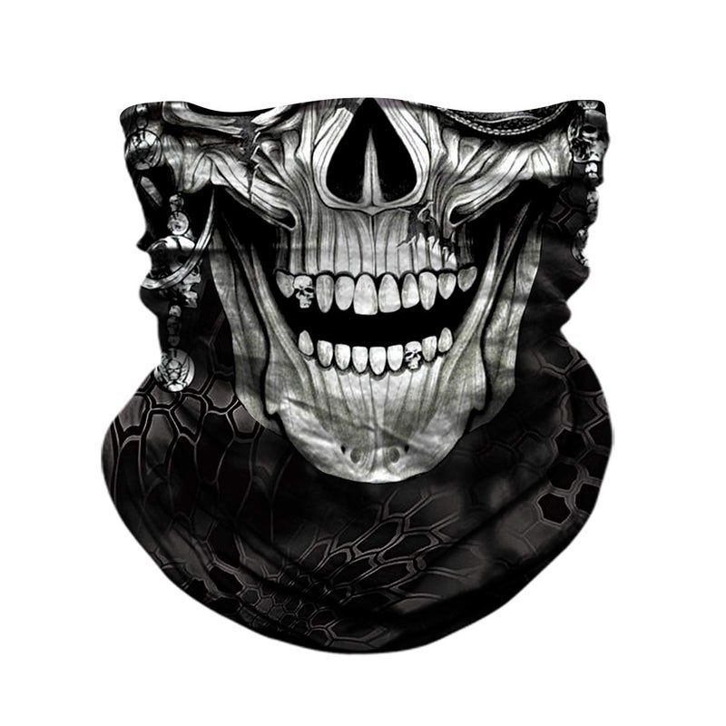 M-YOUNG Skull Face Sun Mask Half,Bandanas,Neck Gaiter, Headwear, Headband for Fishing, Hunting,Yard Work - Image 1